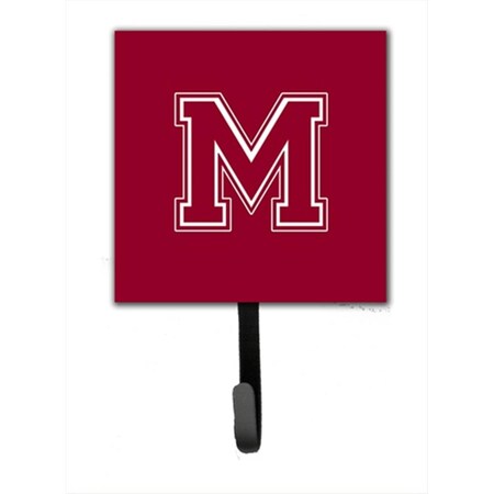 Carolines Treasures Letter M Initial Monogram - Maroon And White Leash Holder Or Key Hook CJ1032-MSH4